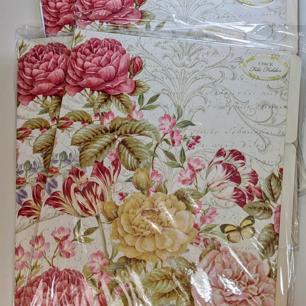 Floral Designer Colorful File Folders - Picture 2 of 8